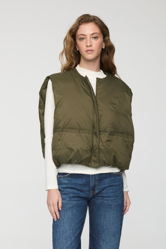 Pistola Catarina Nylon Puffer Vest in Ivy