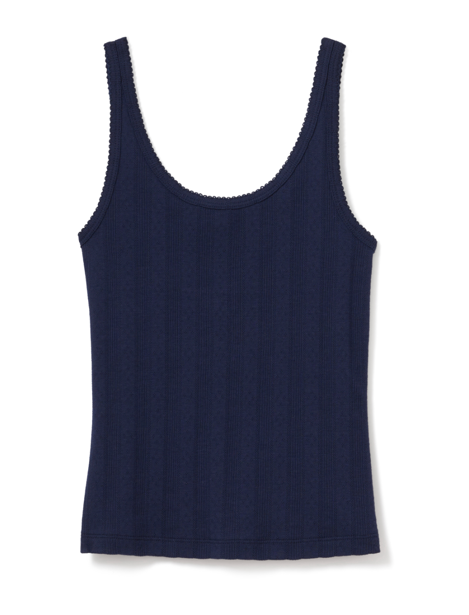 Petite Plume Women's Pointelle Tank In Navy