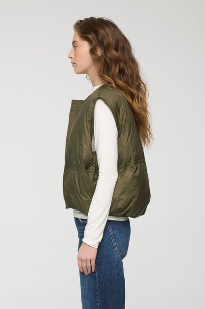 Pistola Catarina Nylon Puffer Vest in Ivy