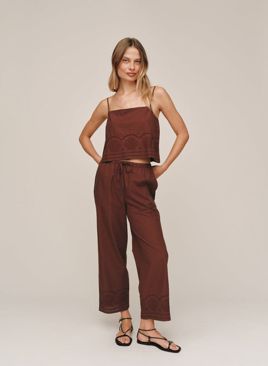 Bella Dahl Button Back Cami - Sea Glass Brown
