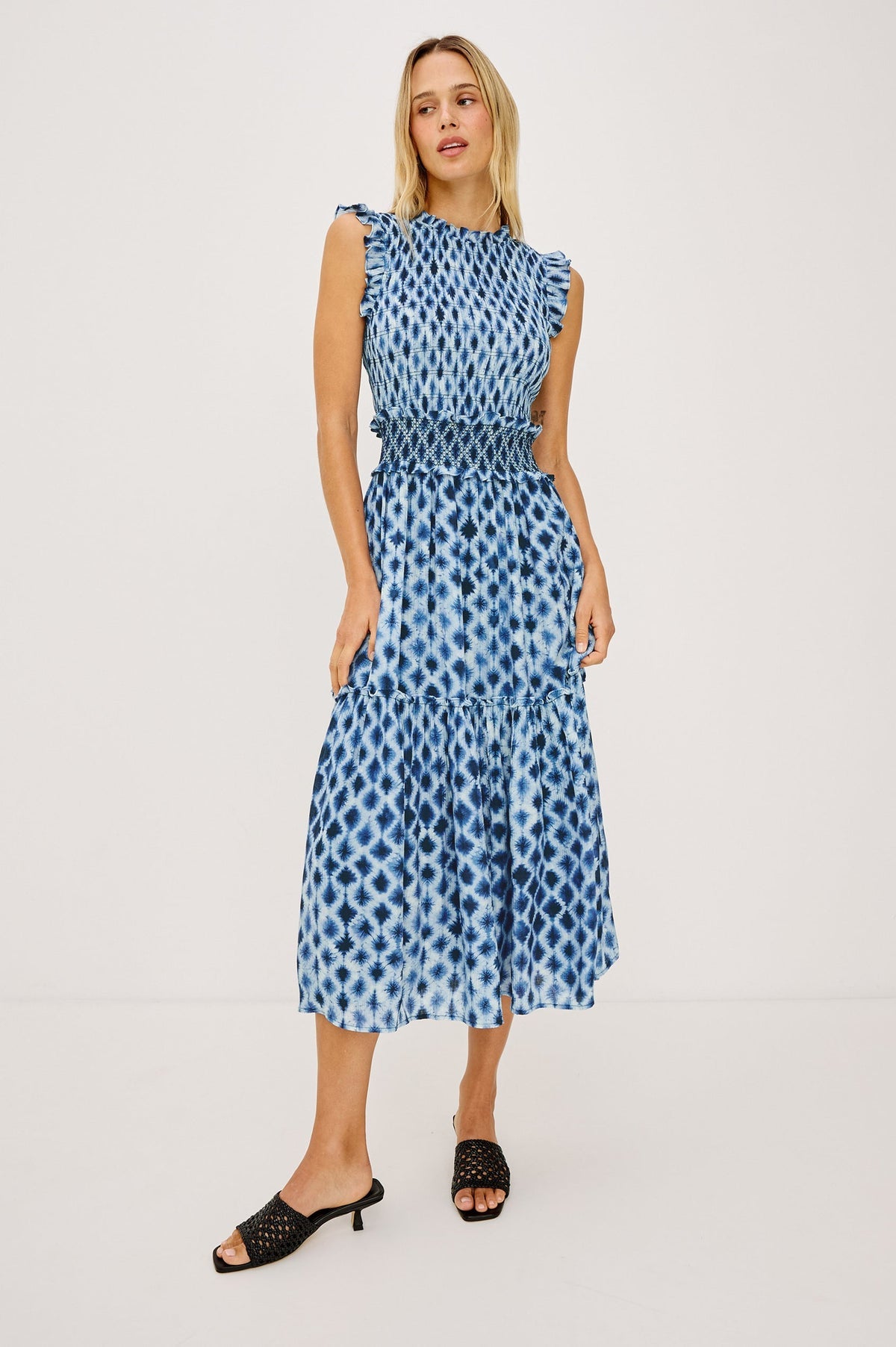 Rails Vivier Dress in Sapphire Shibori