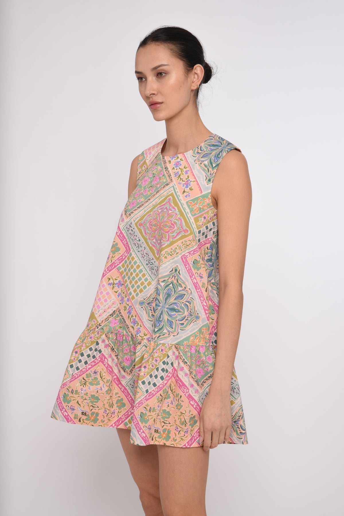 Love the Label Jasmyn Mini Dress in Rosabelle Patchwork