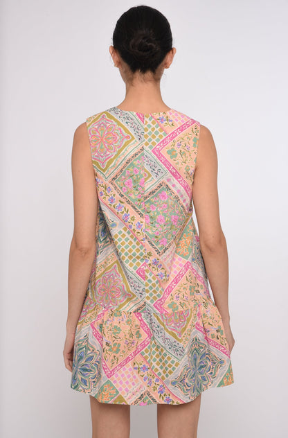 Love the Label Jasmyn Mini Dress in Rosabelle Patchwork