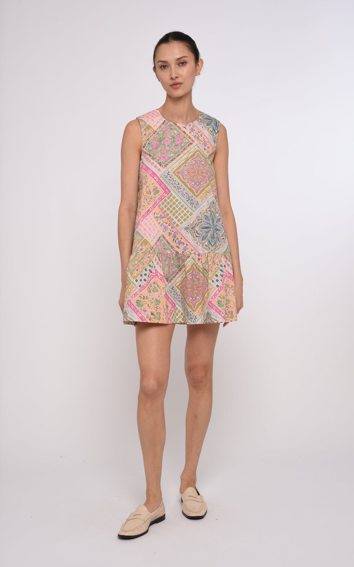 Love the Label Jasmyn Mini Dress in Rosabelle Patchwork