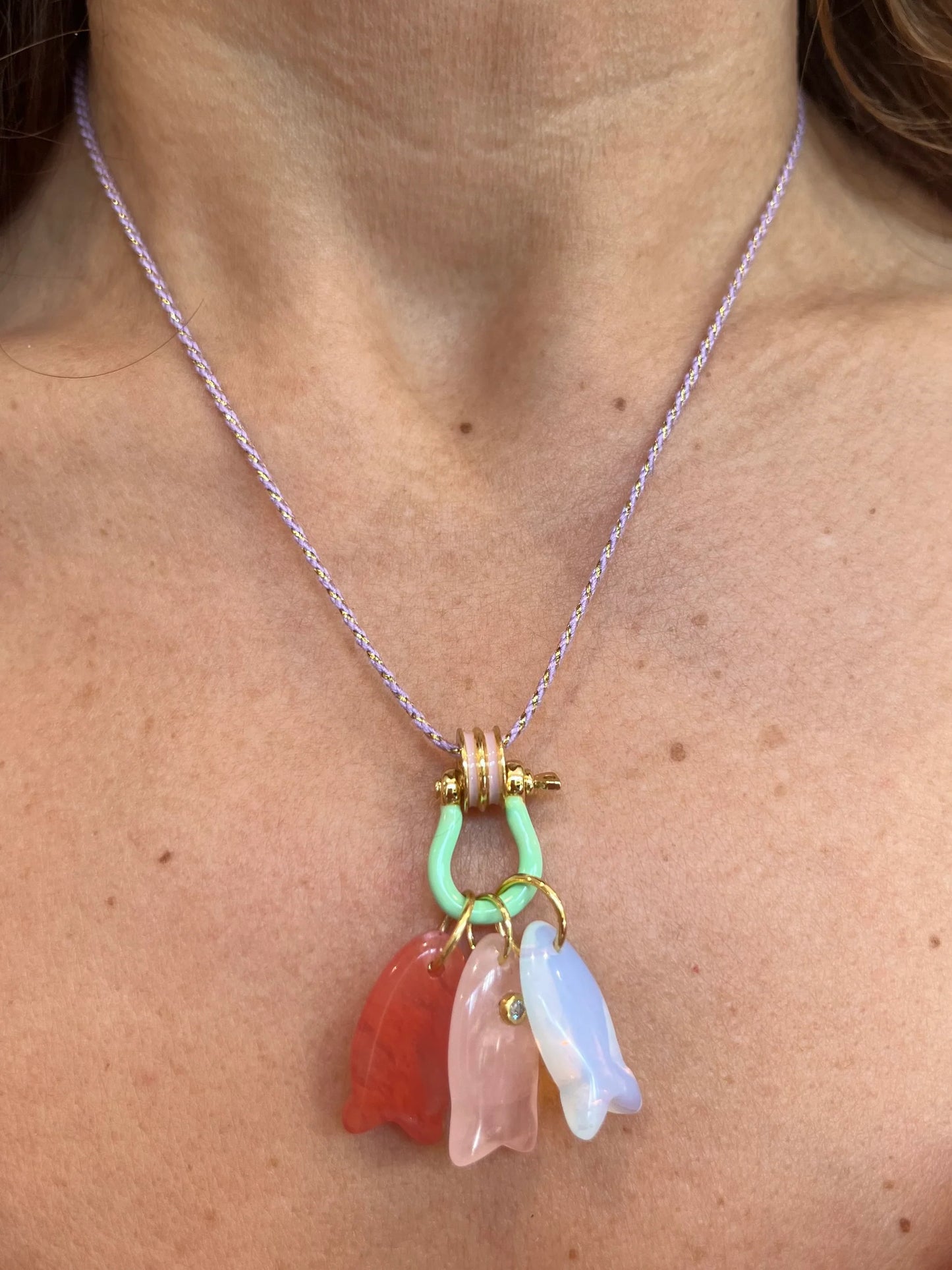 Forever Blythe Lurex Collection Three Little Fish Necklace - Assorted