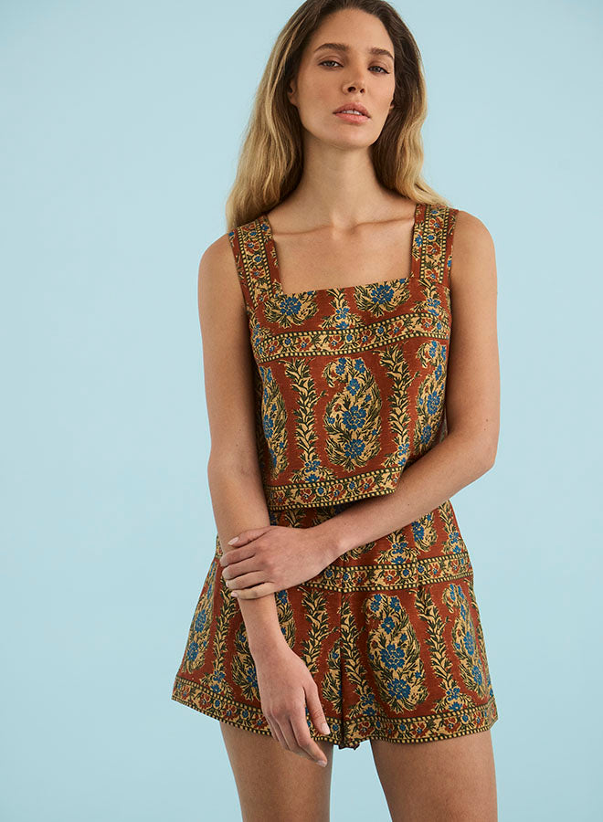 Hunter Bell Corby Top in Amber Glen Brown