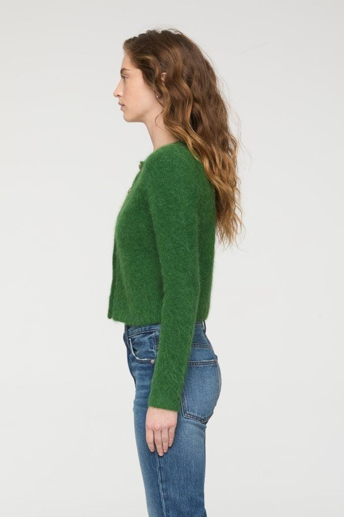 Pistola Yara Alpaca Blend Shrunken Cardigan in Vivid Moss