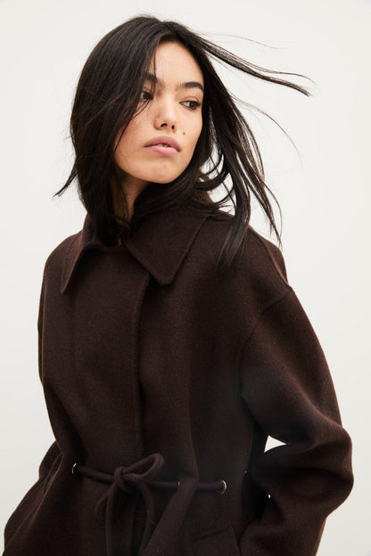 ba&sh Kam Coat in Chocolate