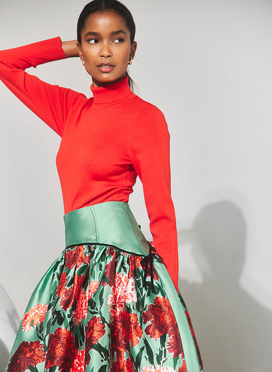 Hunter Bell Nolita Skirt in Evergreen Conservatory