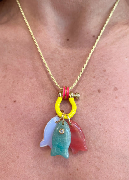 Forever Blythe Lurex Collection Three Little Fish Necklace - Assorted