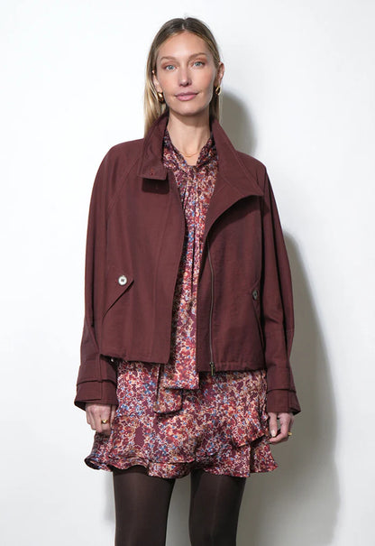 Greylin Eden Funnel Collar Oversized Jacket