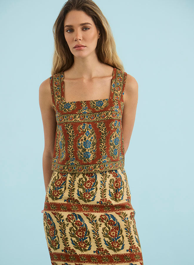 Hunter Bell Corby Top in Amber Glen Brown