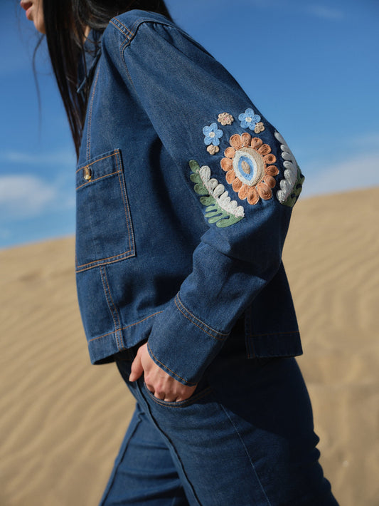 Louise Misha Ila Blouse in Indigo