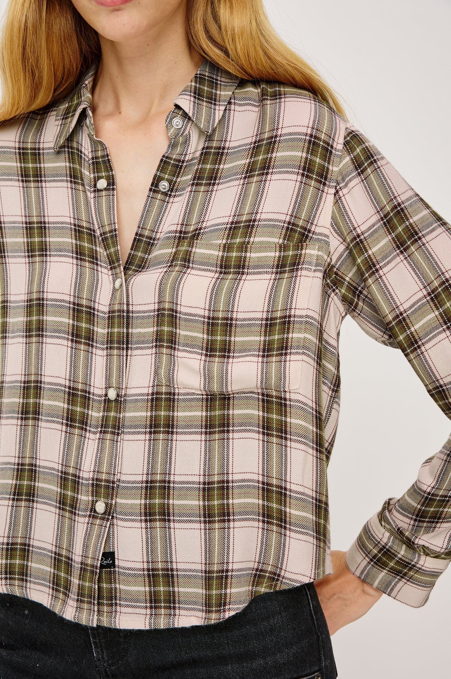 Rails Malin Top in Birch/Hickory