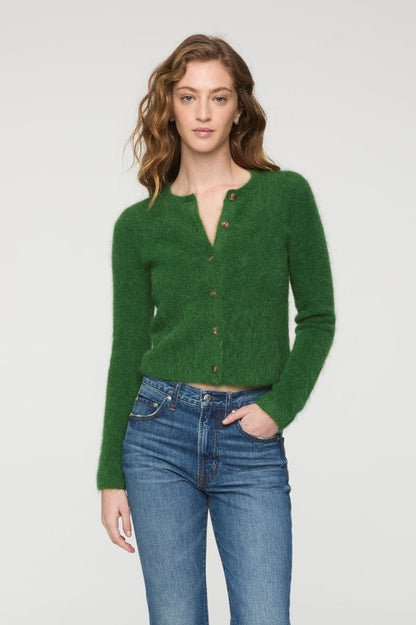 Pistola Yara Alpaca Blend Shrunken Cardigan in Vivid Moss