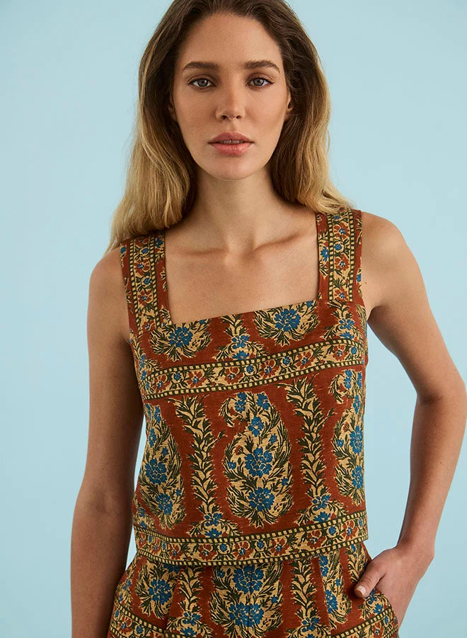 Hunter Bell Corby Top in Amber Glen Brown