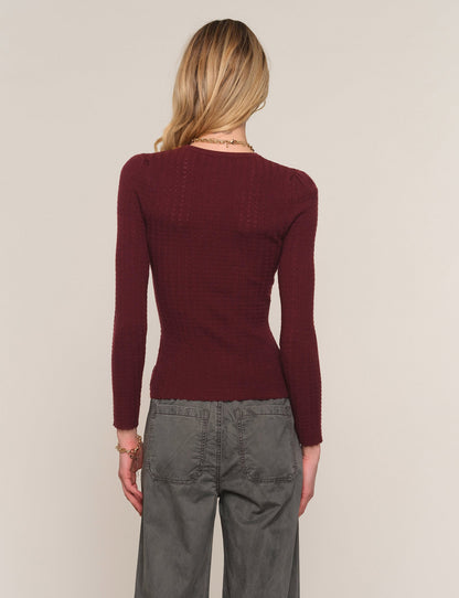 Heartloom Adette Top in Burgundy