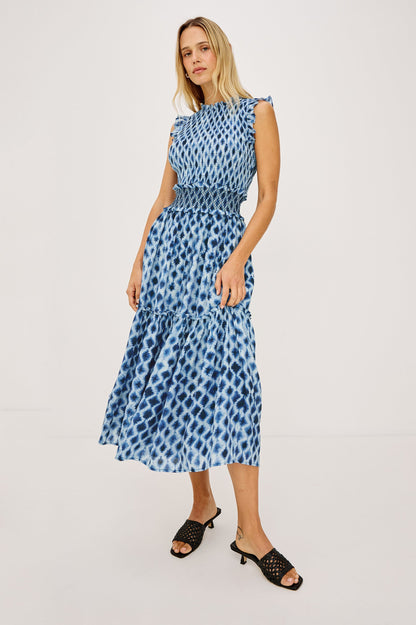 Rails Vivier Dress in Sapphire Shibori