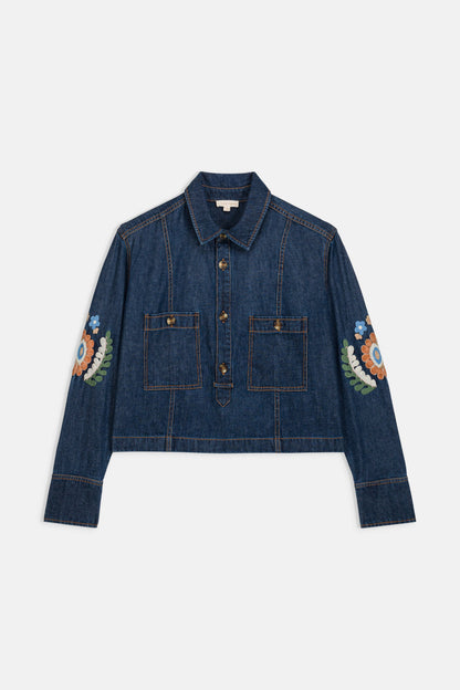 Louise Misha Ila Blouse in Indigo