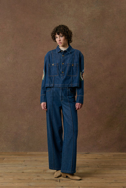 Louise Misha Ila Blouse in Indigo