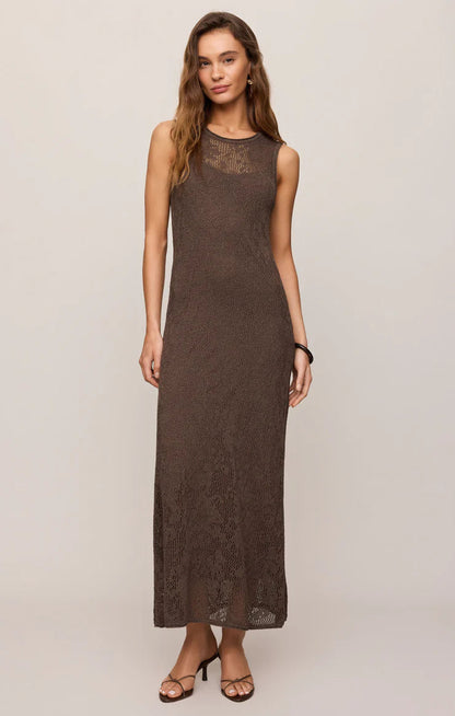 Z Supply Claremont Midi Dress in Cocoa Latte