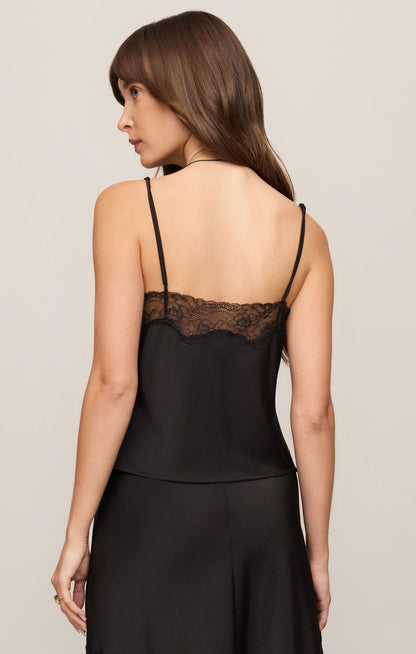 Z Supply Kori Lace Trim Cami in Black
