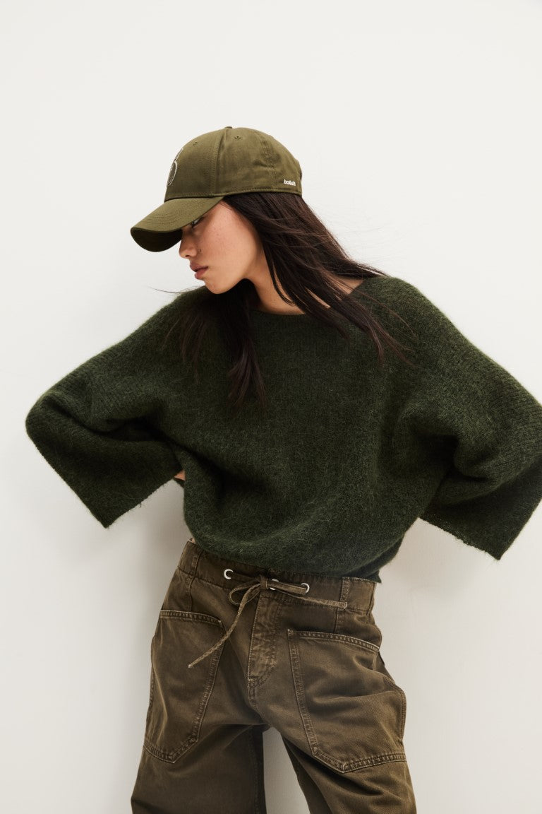 ba&sh Isaac Cardigan in Kaki