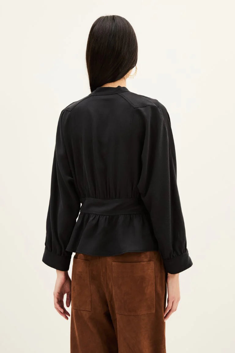 ba&sh Precila Top in Carbone