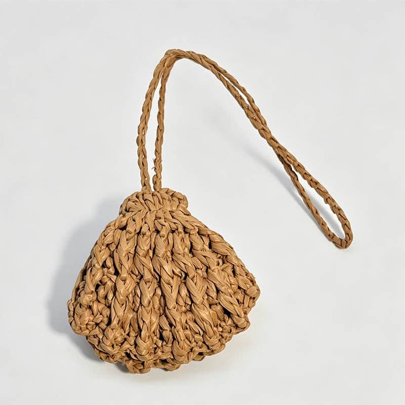 DAYLA Woven Shell Keychain Bag Charm