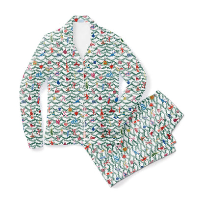 Joy Street Women's Long Pajama Set in Oh Christmas Tree