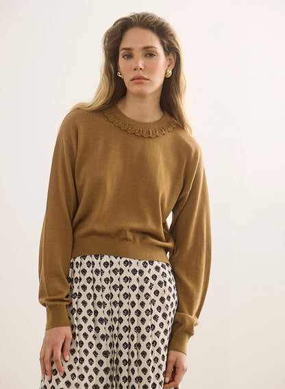 Hunter Bell Opal Sweater in Chestnut