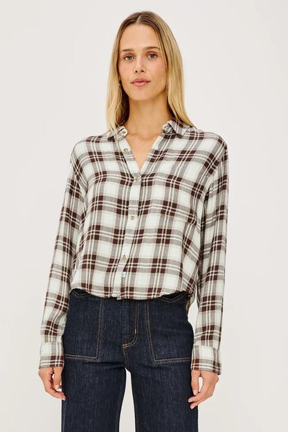 Rails Malin Top in Birch/Hickory