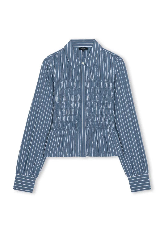 Rails Bradshaw Top in Washed Indigo Stripe