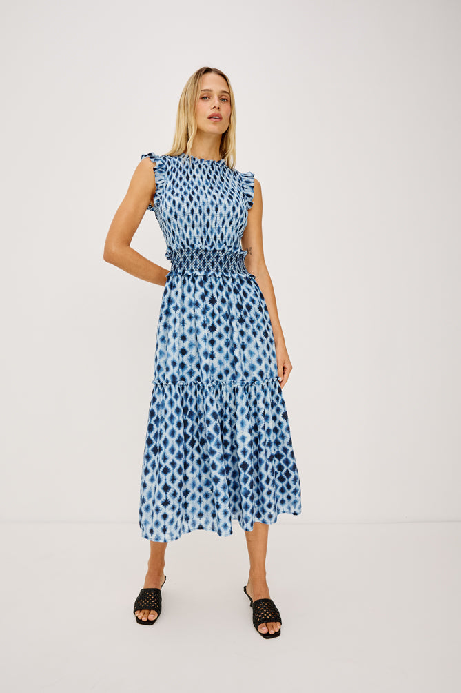 Rails Vivier Dress in Sapphire Shibori