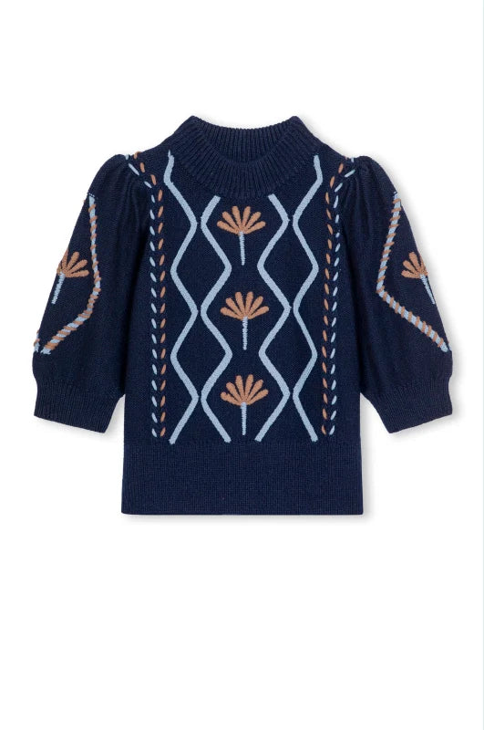 Rails Addy Sweater in Floral Cables