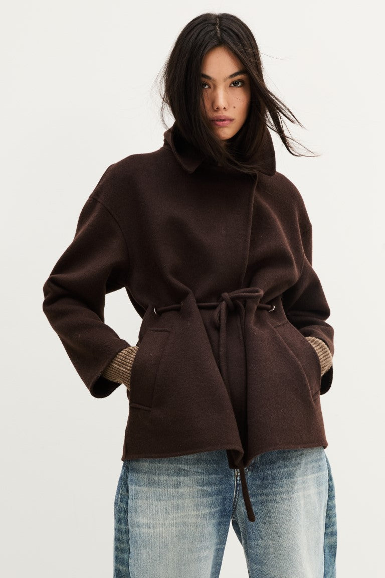 ba&sh Kam Coat in Chocolate