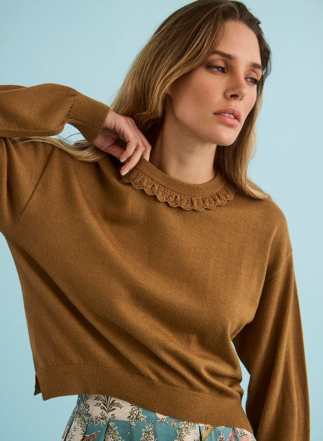 Hunter Bell Opal Sweater in Chestnut