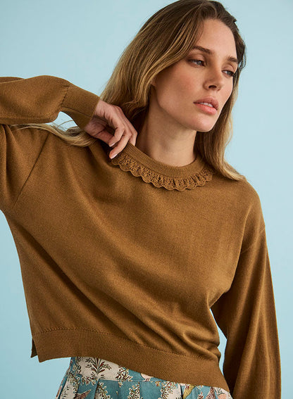 Hunter Bell Opal Sweater in Chestnut